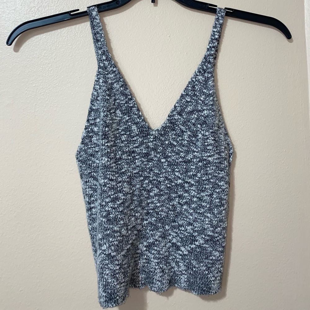 Gray Knit Tank Top